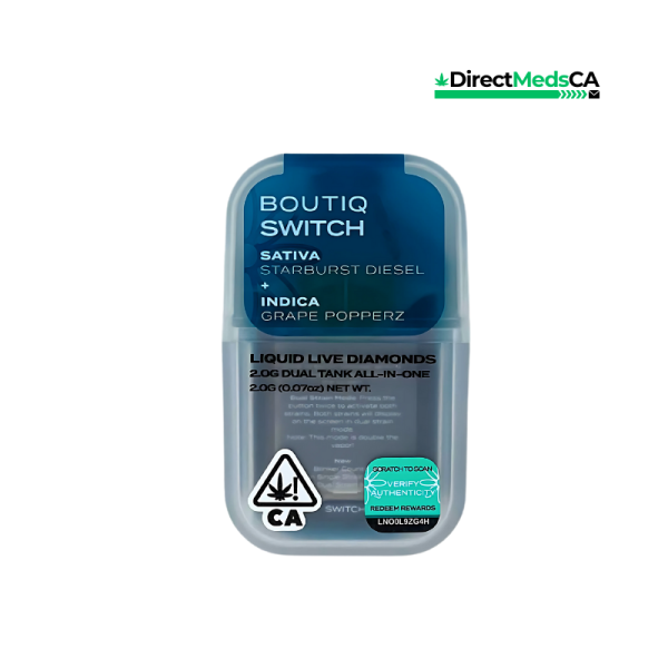 Boutiq Switch (2g) - Sativa Starburst Diesel + Indica Grape Popperz - Image 2