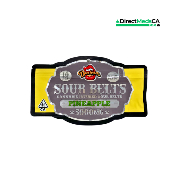 Devour Sour Belts (3000mg) - Pineapple